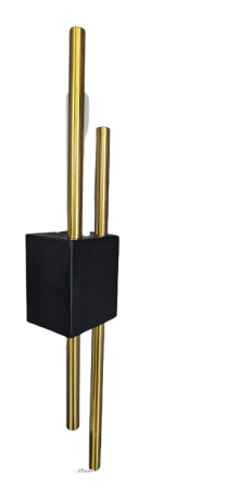 Wall Light Fitting Black and Gold BD