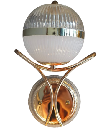 Wall Light Fitting LED Crystal Ball Rose Gold