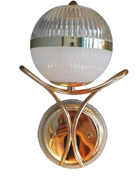 Wall Light Fitting LED Crystal Ball Rose Gold