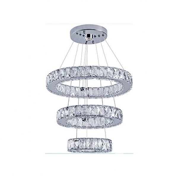 3 RING LED CRYSTAL CHANDELIER FITTING