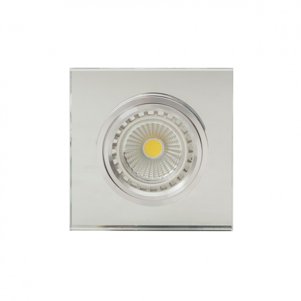 D102AC D/LIGHT SQ ALU WITH CRYSTAL GLASS -EUROLUX