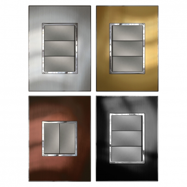 LEGRAND BRUSHED METAL SWITCH RANGE