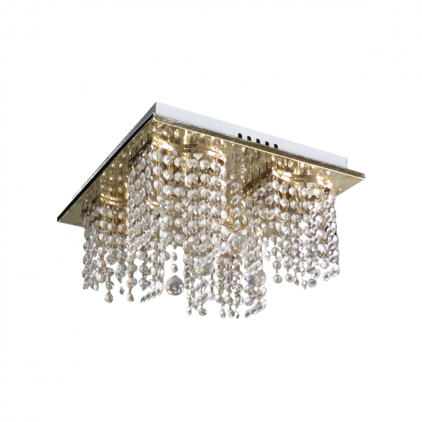 LED Gold Crystal Light Fitting Electra Lighting