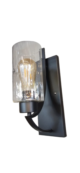 Wall Light Fitting Black BS