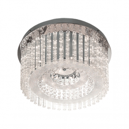 STAINLESS STEEL & CRYSTAL CEILING LIGHT